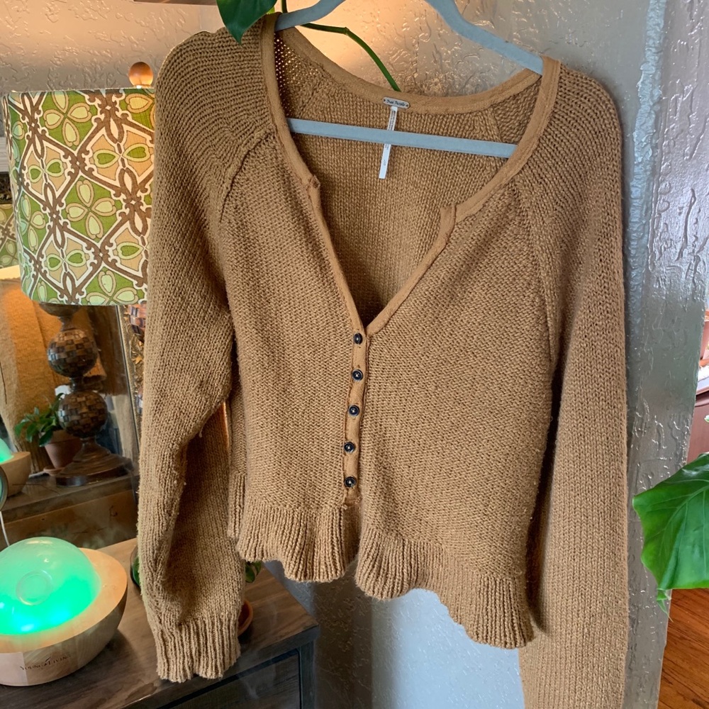 Free People Sweetheart Henley Sweater